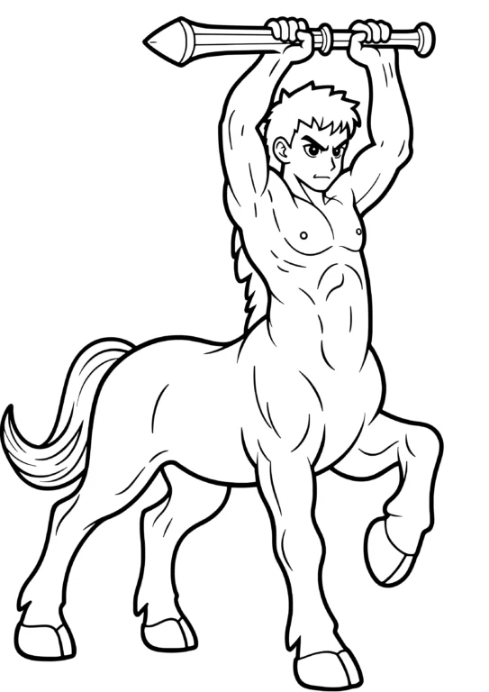 Battle Centaur Coloring Page