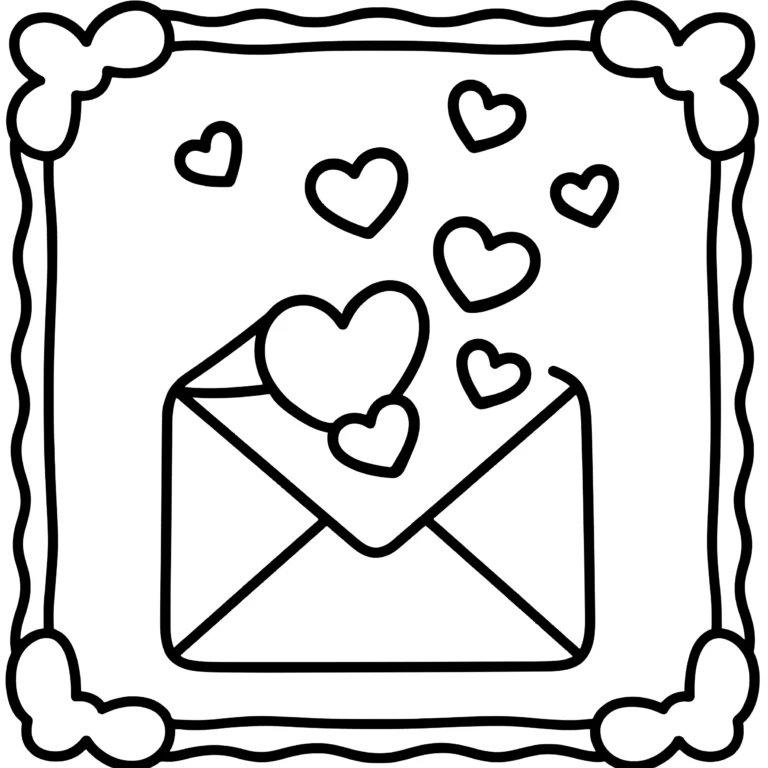 Bordered Valentine Letter