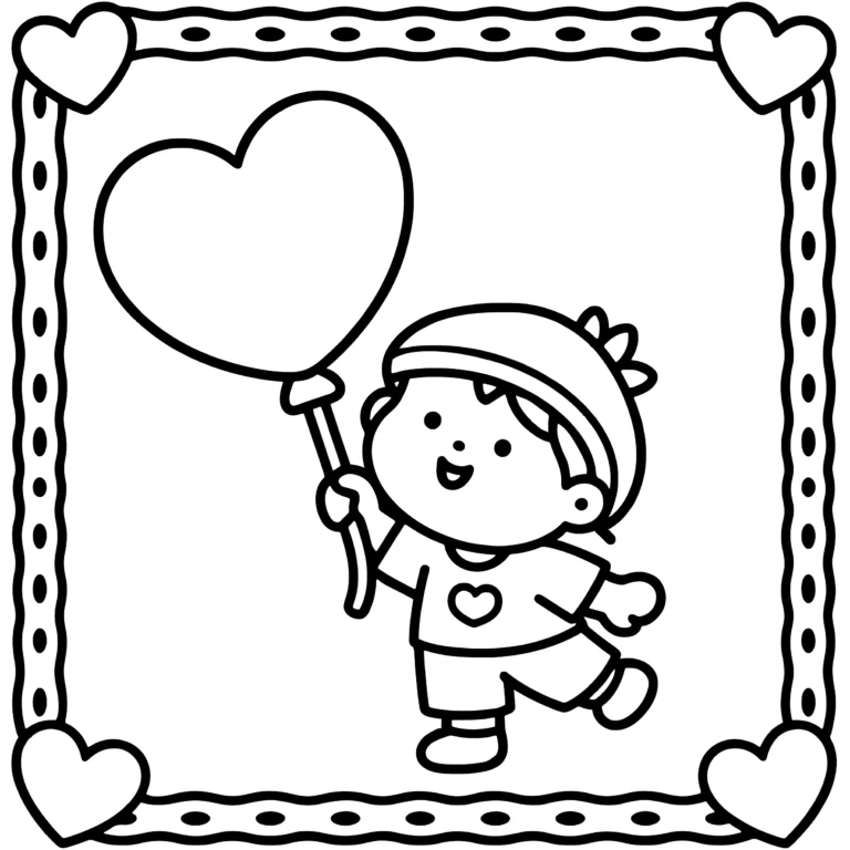 Bordered Heart Balloons