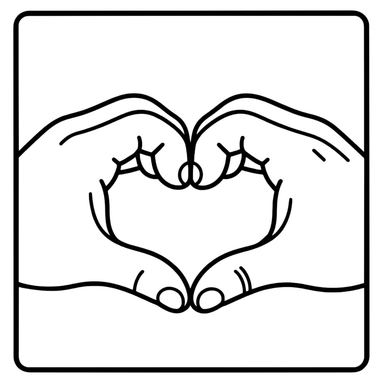 Bordered Heart Hands