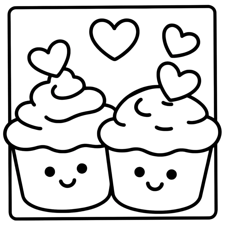 Bordered Valentine Cupcakes