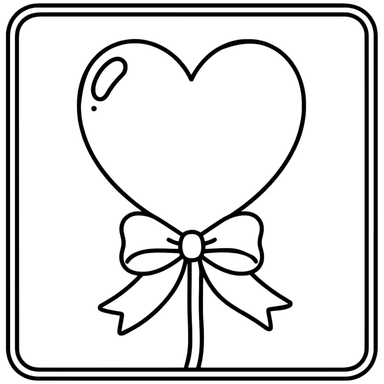 Bordered Heart Balloon