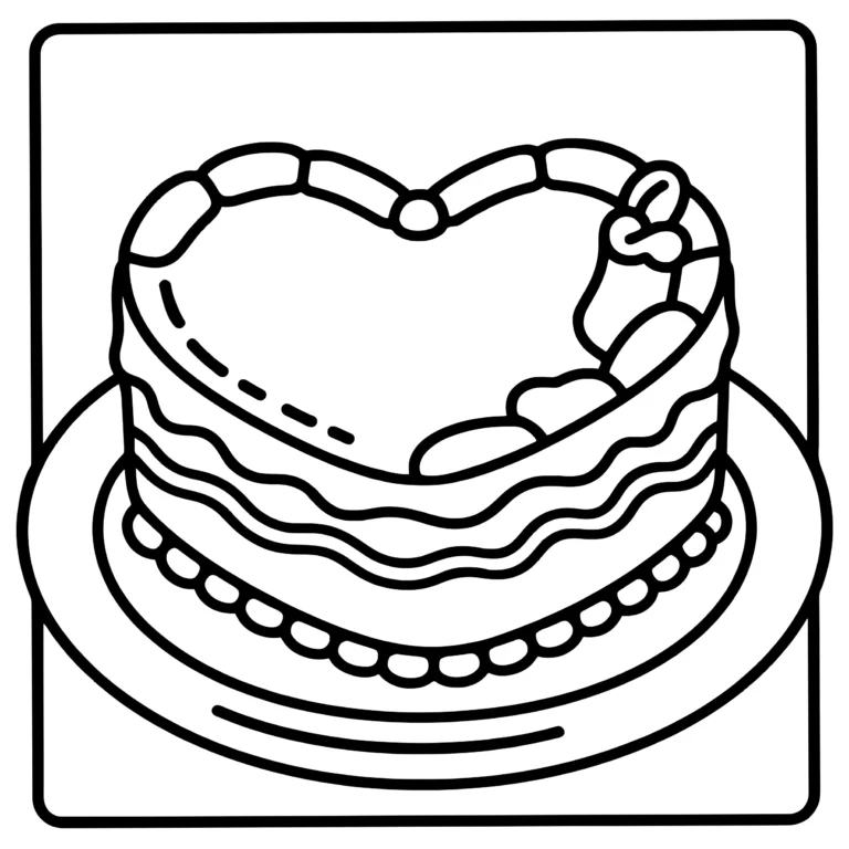 Bordered Valentine Cake