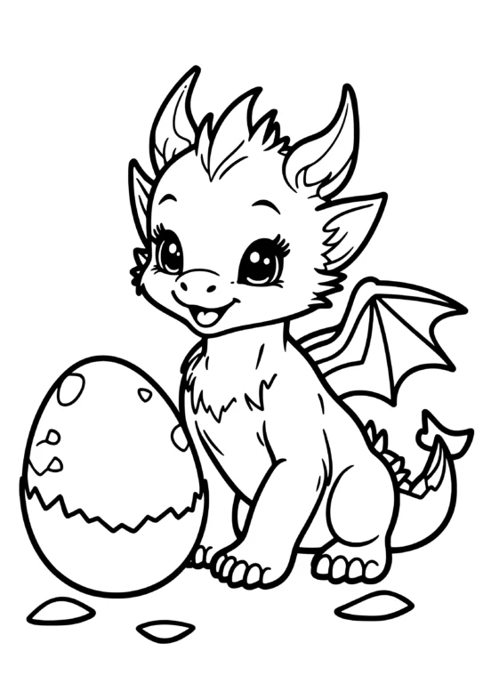 Fantasy Dragon Coloring Page