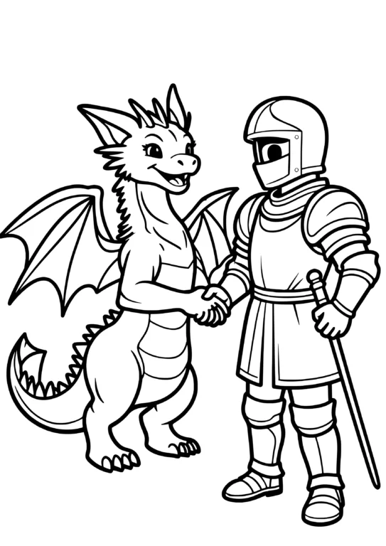 Fantasy Dragon Coloring Page