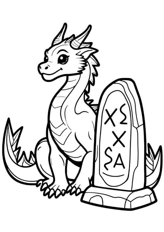 Fantasy Dragon Coloring Page