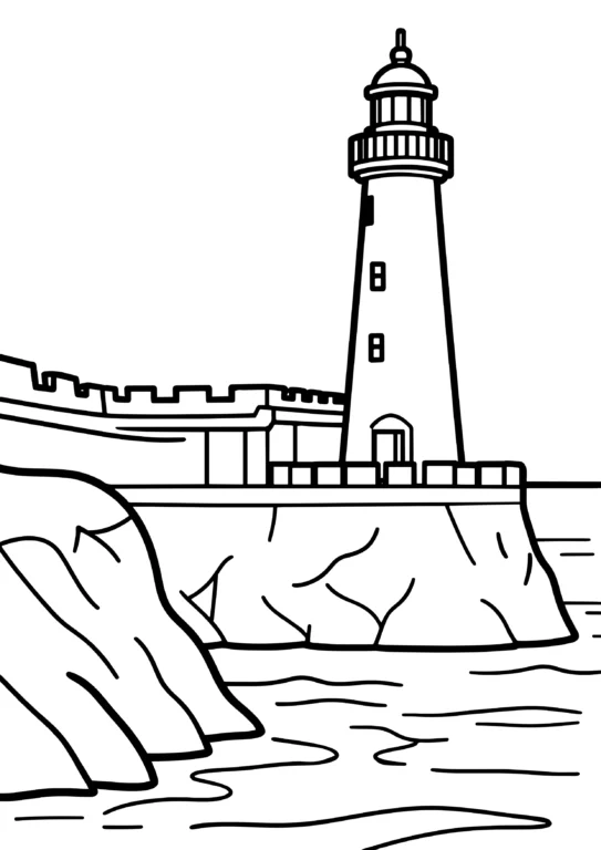 Fantasy Fortress Coloring Page