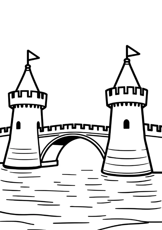 Fantasy Fortress Coloring Page