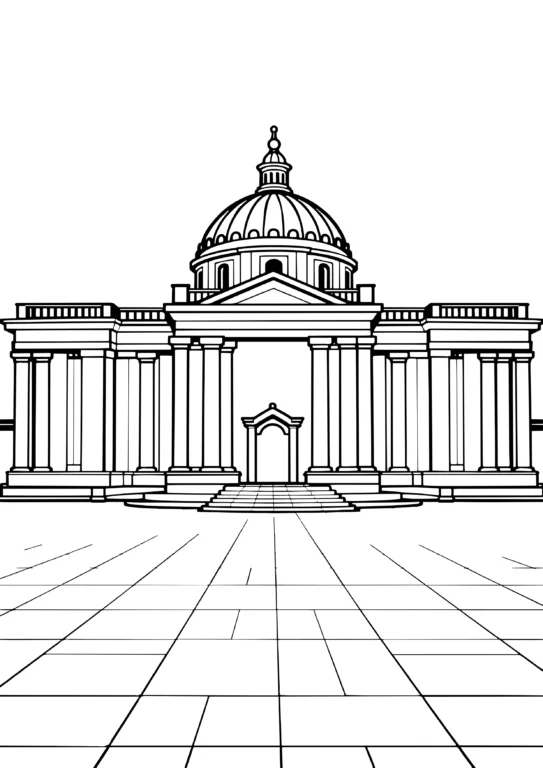 Fantasy Fortress Coloring Page
